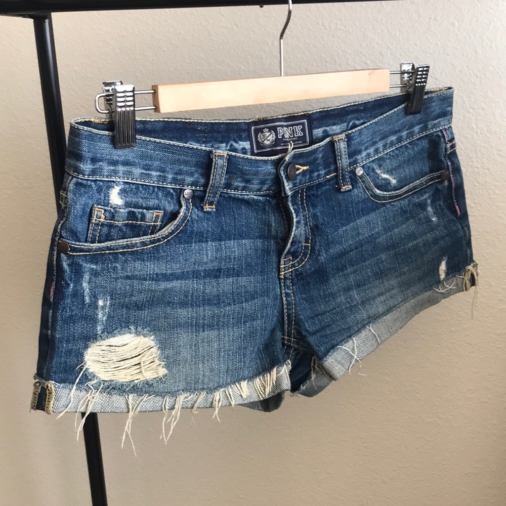 Victoria secret pink denim jeans shorts